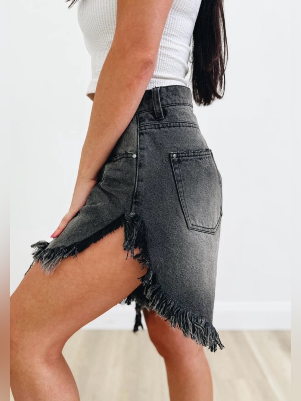Distressed Denim Short - Picture 11 of 13
